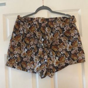 Floral Paperbag Shorts